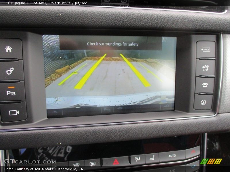 Polaris White / Jet/Red 2016 Jaguar XF 35t AWD