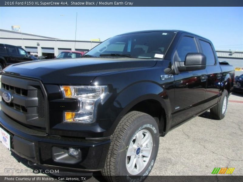 Shadow Black / Medium Earth Gray 2016 Ford F150 XL SuperCrew 4x4