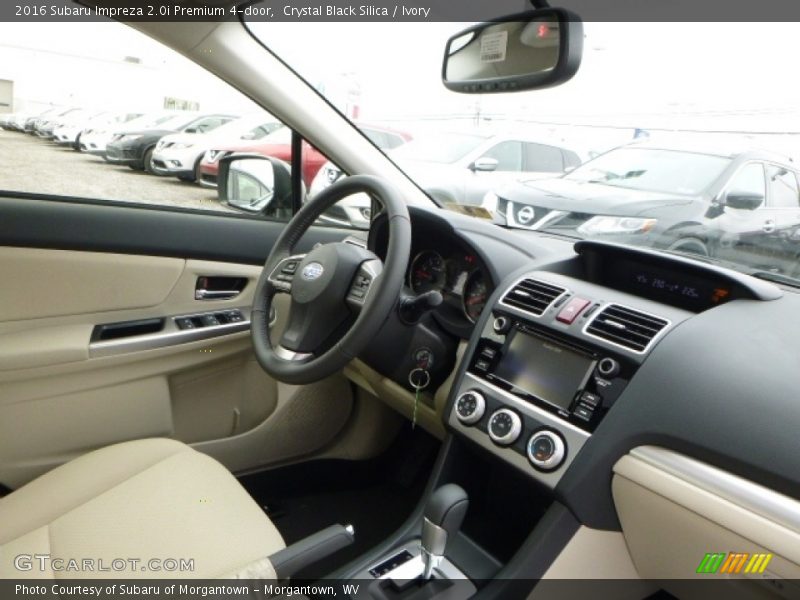 Crystal Black Silica / Ivory 2016 Subaru Impreza 2.0i Premium 4-door