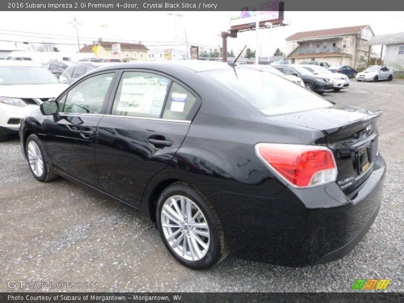 Crystal Black Silica / Ivory 2016 Subaru Impreza 2.0i Premium 4-door