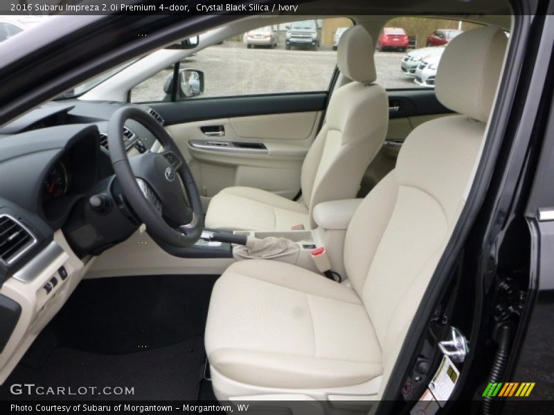 Crystal Black Silica / Ivory 2016 Subaru Impreza 2.0i Premium 4-door