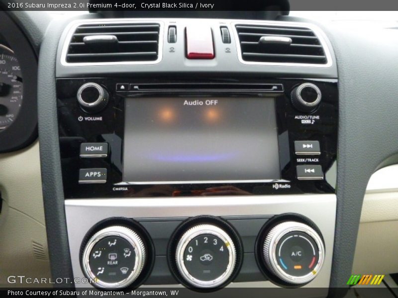 Crystal Black Silica / Ivory 2016 Subaru Impreza 2.0i Premium 4-door