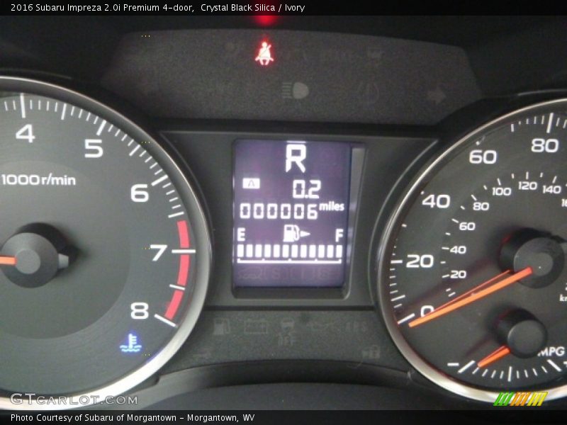 Crystal Black Silica / Ivory 2016 Subaru Impreza 2.0i Premium 4-door