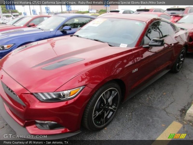 Ruby Red Metallic / California Special Ebony Black/Miko Suede 2016 Ford Mustang GT/CS California Special Coupe