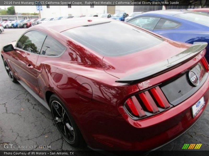 Ruby Red Metallic / California Special Ebony Black/Miko Suede 2016 Ford Mustang GT/CS California Special Coupe