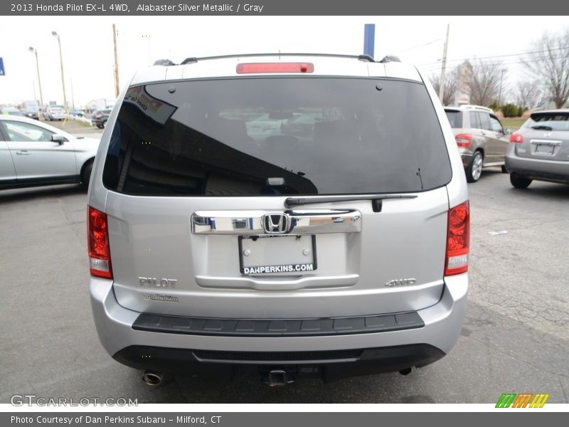 Alabaster Silver Metallic / Gray 2013 Honda Pilot EX-L 4WD