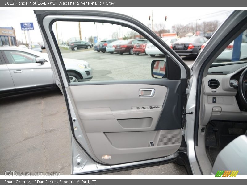 Alabaster Silver Metallic / Gray 2013 Honda Pilot EX-L 4WD