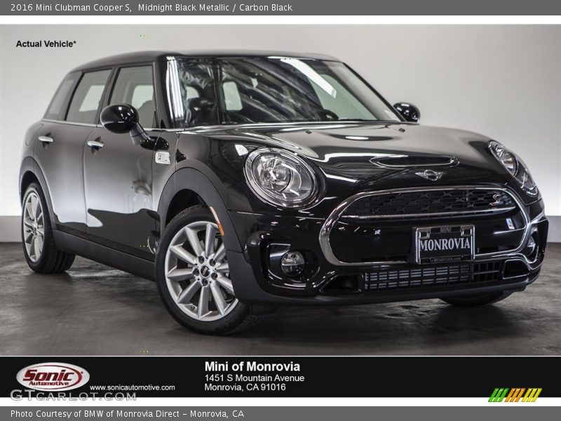 Midnight Black Metallic / Carbon Black 2016 Mini Clubman Cooper S