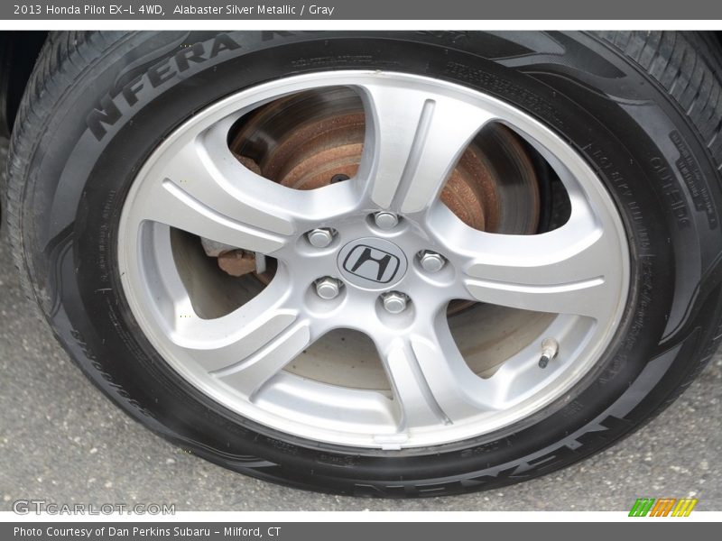 Alabaster Silver Metallic / Gray 2013 Honda Pilot EX-L 4WD