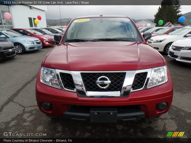 Lava Red / Beige 2013 Nissan Frontier SV V6 Crew Cab 4x4