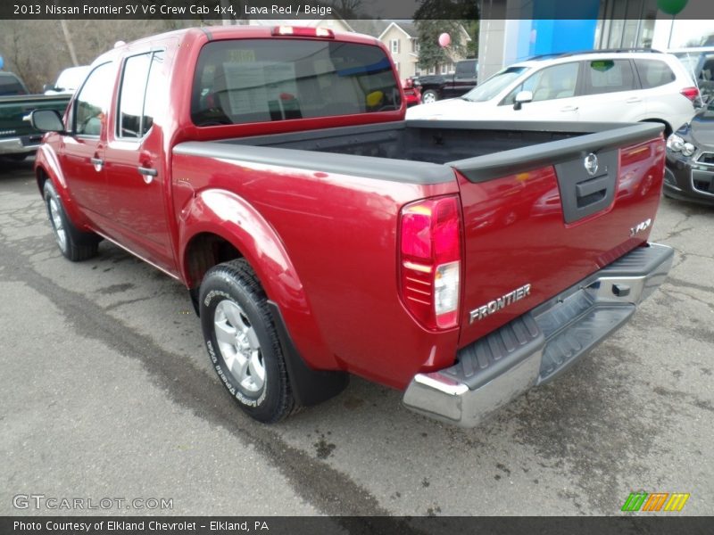 Lava Red / Beige 2013 Nissan Frontier SV V6 Crew Cab 4x4