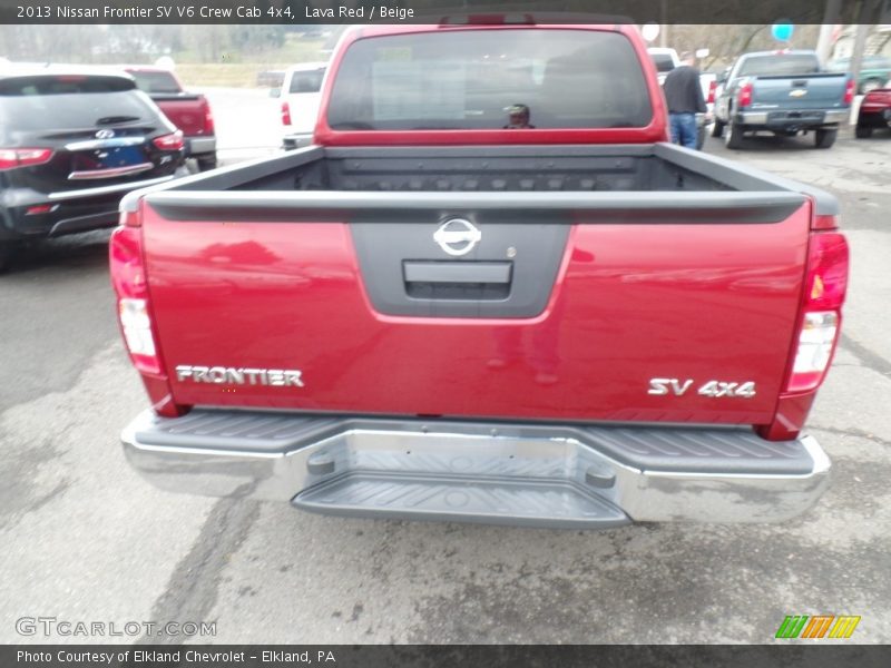 Lava Red / Beige 2013 Nissan Frontier SV V6 Crew Cab 4x4