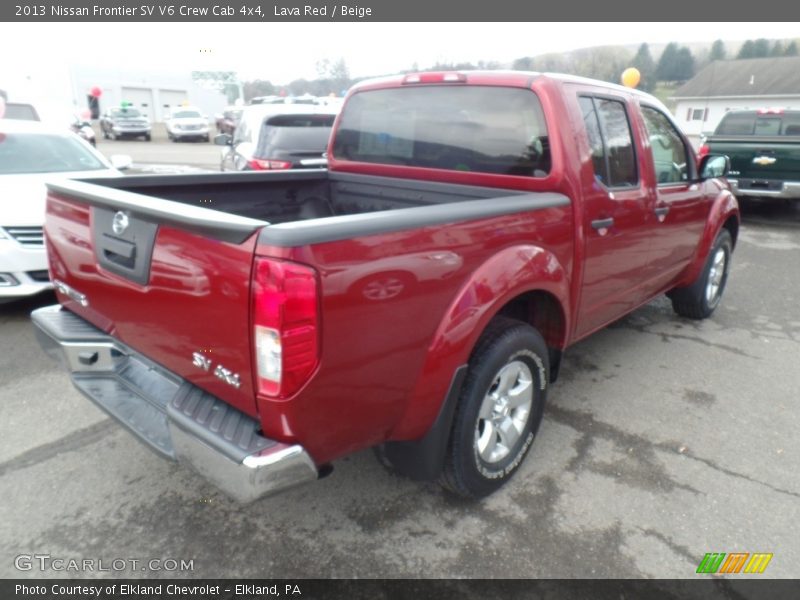 Lava Red / Beige 2013 Nissan Frontier SV V6 Crew Cab 4x4