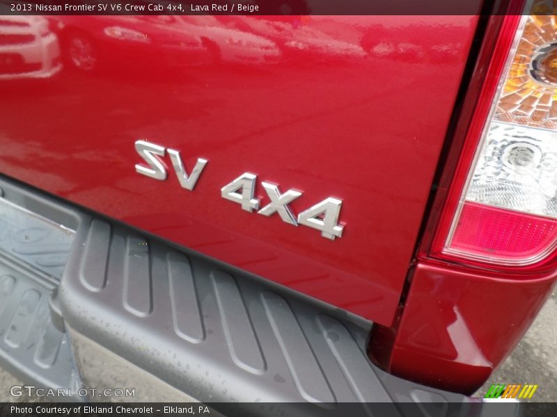 Lava Red / Beige 2013 Nissan Frontier SV V6 Crew Cab 4x4