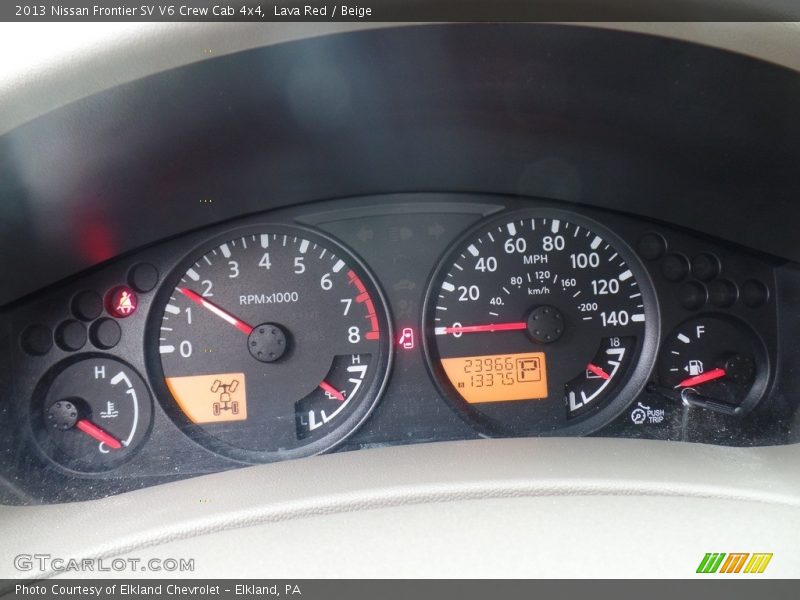 Lava Red / Beige 2013 Nissan Frontier SV V6 Crew Cab 4x4