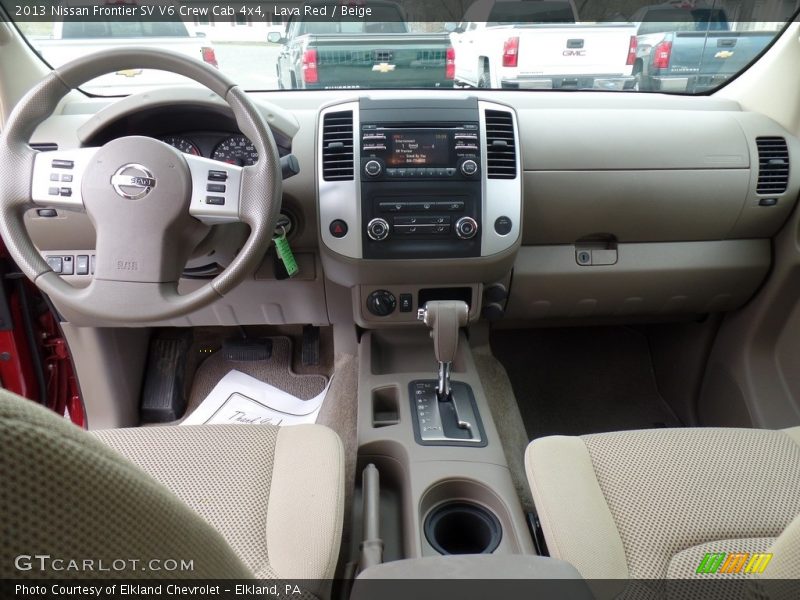 Lava Red / Beige 2013 Nissan Frontier SV V6 Crew Cab 4x4