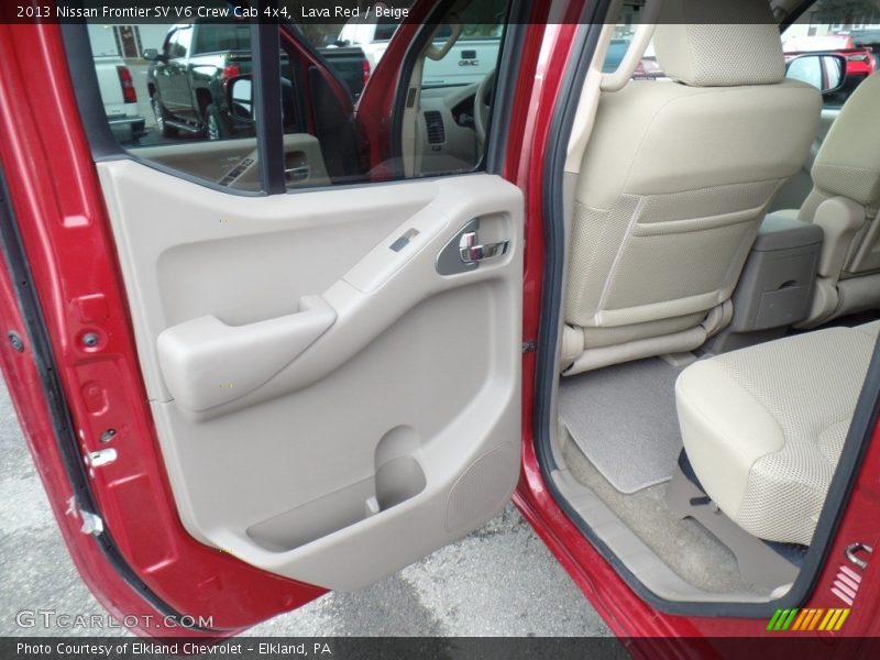 Lava Red / Beige 2013 Nissan Frontier SV V6 Crew Cab 4x4