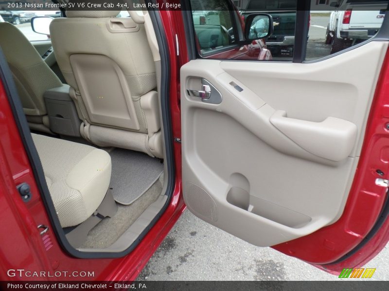 Lava Red / Beige 2013 Nissan Frontier SV V6 Crew Cab 4x4