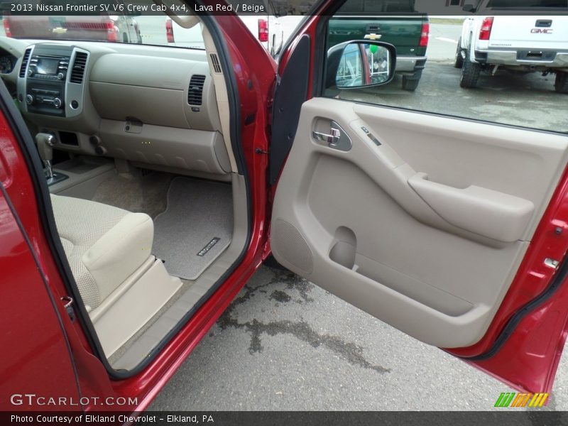 Lava Red / Beige 2013 Nissan Frontier SV V6 Crew Cab 4x4