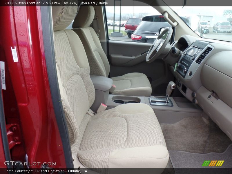 Lava Red / Beige 2013 Nissan Frontier SV V6 Crew Cab 4x4