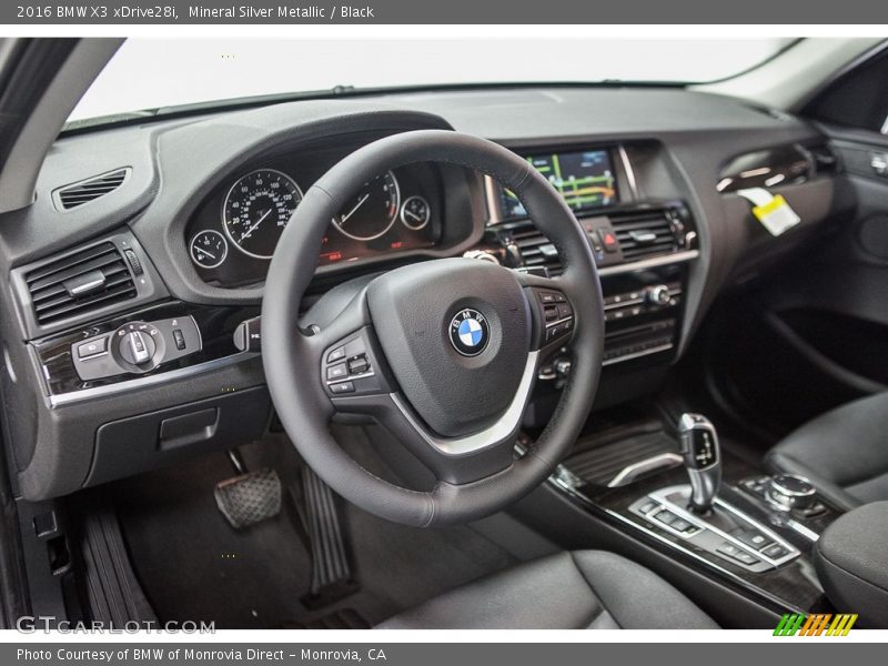 Mineral Silver Metallic / Black 2016 BMW X3 xDrive28i