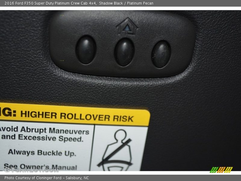 Shadow Black / Platinum Pecan 2016 Ford F350 Super Duty Platinum Crew Cab 4x4