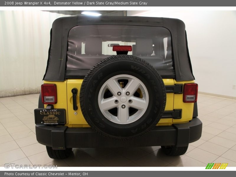 Detonator Yellow / Dark Slate Gray/Medium Slate Gray 2008 Jeep Wrangler X 4x4