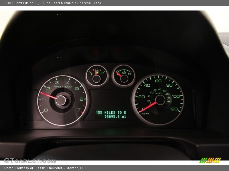 Dune Pearl Metallic / Charcoal Black 2007 Ford Fusion SE