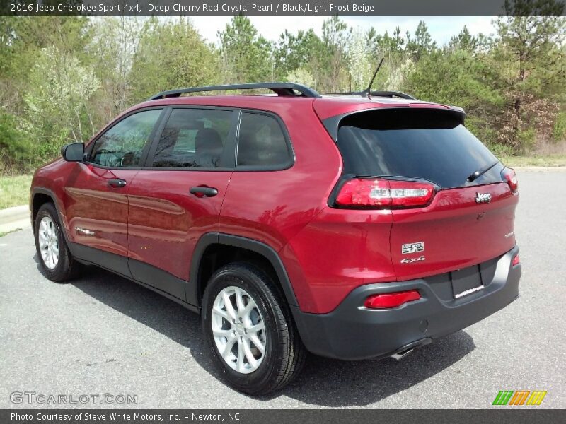 Deep Cherry Red Crystal Pearl / Black/Light Frost Beige 2016 Jeep Cherokee Sport 4x4
