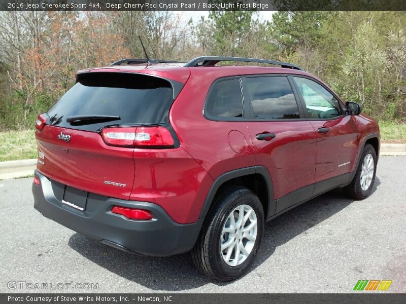 Deep Cherry Red Crystal Pearl / Black/Light Frost Beige 2016 Jeep Cherokee Sport 4x4