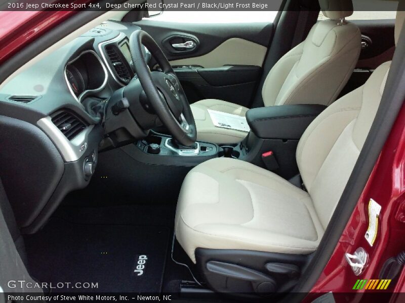 Deep Cherry Red Crystal Pearl / Black/Light Frost Beige 2016 Jeep Cherokee Sport 4x4