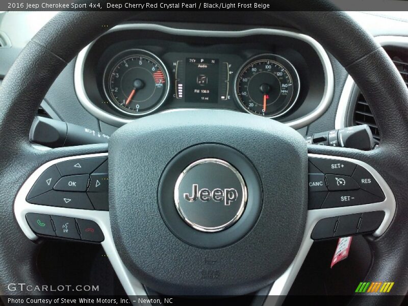 Deep Cherry Red Crystal Pearl / Black/Light Frost Beige 2016 Jeep Cherokee Sport 4x4