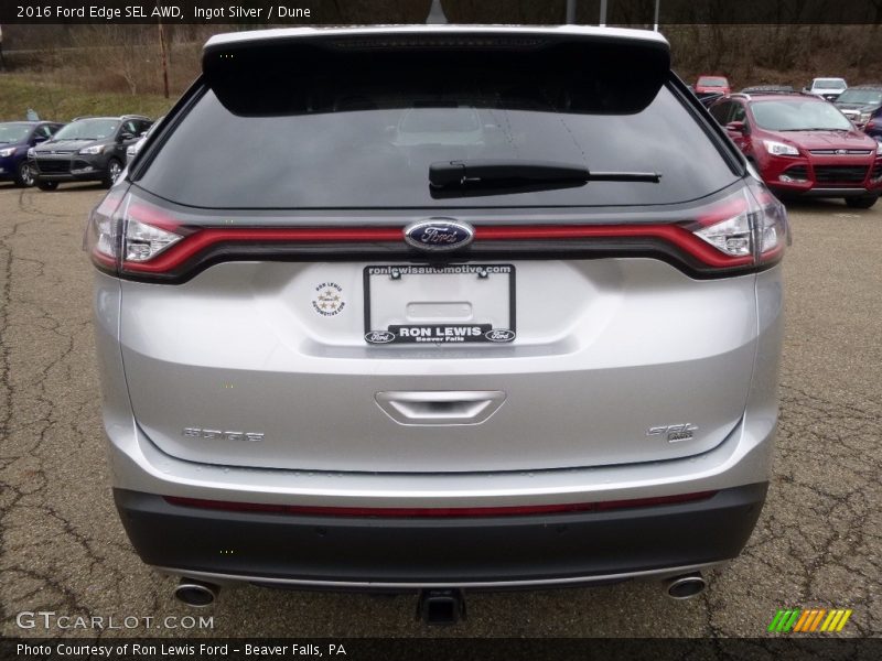 Ingot Silver / Dune 2016 Ford Edge SEL AWD