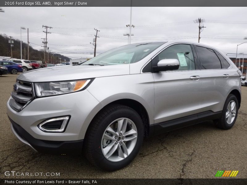 Ingot Silver / Dune 2016 Ford Edge SEL AWD