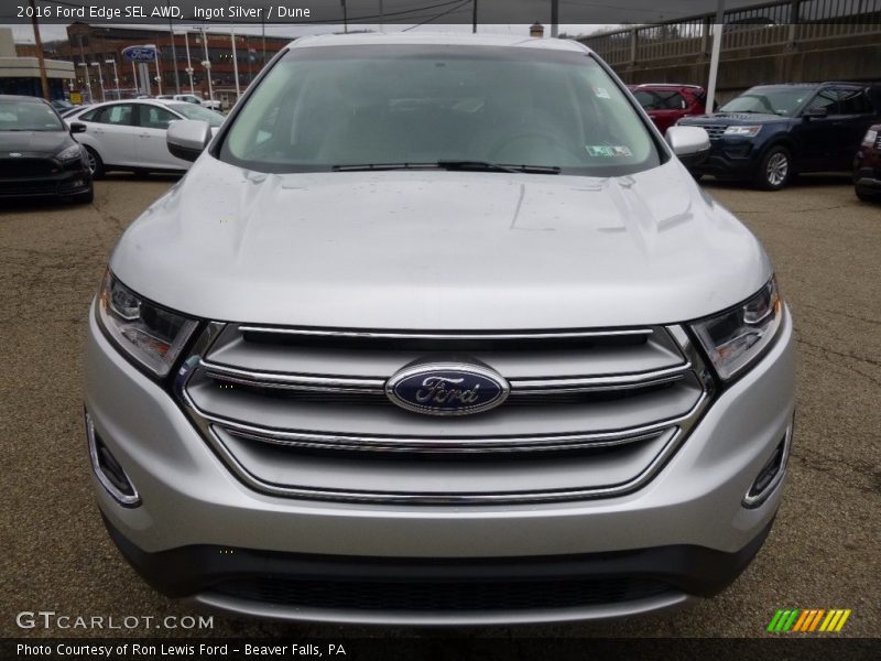 Ingot Silver / Dune 2016 Ford Edge SEL AWD