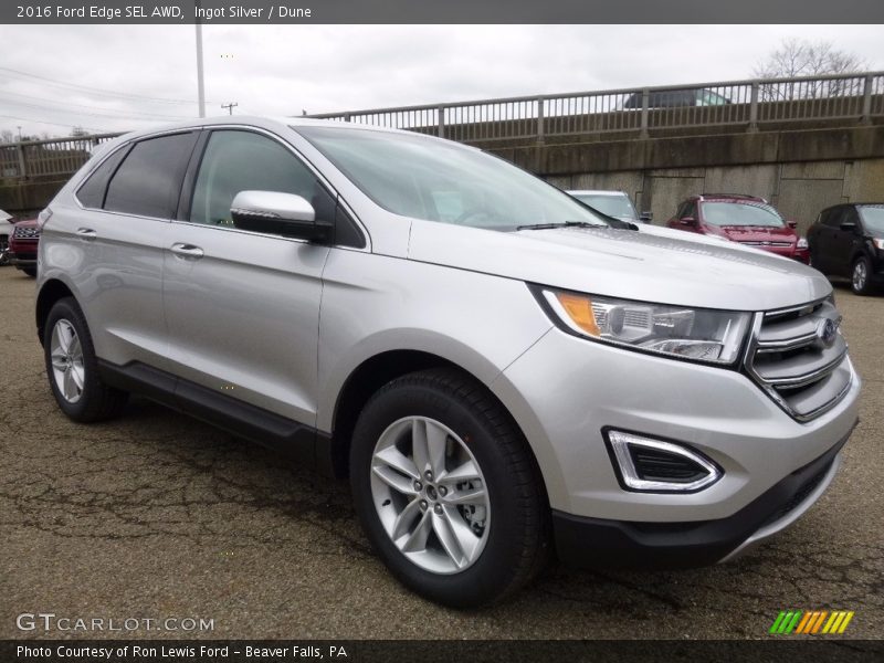 Ingot Silver / Dune 2016 Ford Edge SEL AWD
