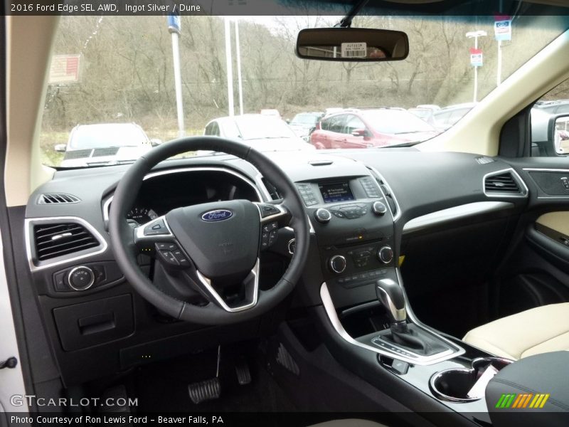 Ingot Silver / Dune 2016 Ford Edge SEL AWD