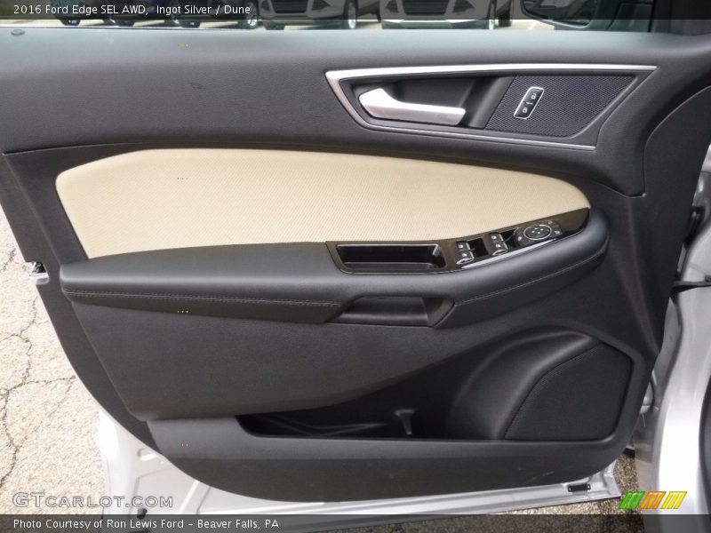 Ingot Silver / Dune 2016 Ford Edge SEL AWD