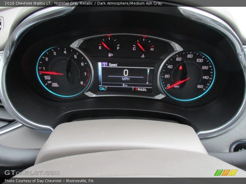 Nightfall Gray Metallic / Dark Atmosphere/Medium Ash Gray 2016 Chevrolet Malibu LT