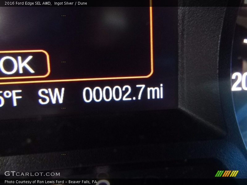Ingot Silver / Dune 2016 Ford Edge SEL AWD