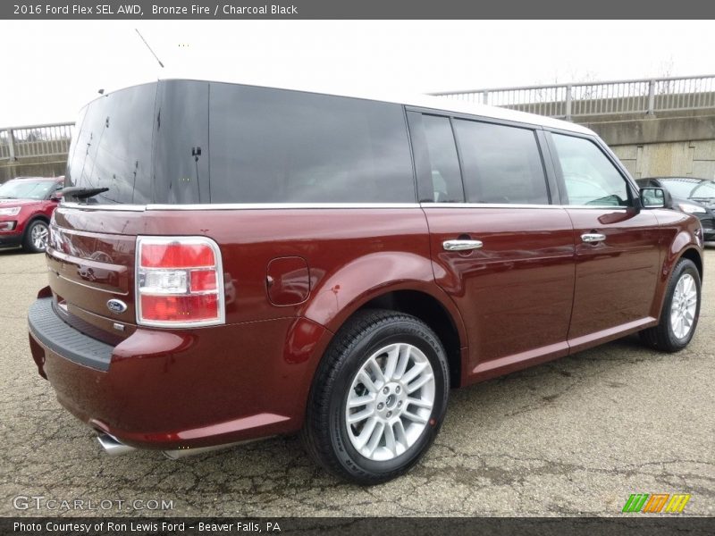 Bronze Fire / Charcoal Black 2016 Ford Flex SEL AWD