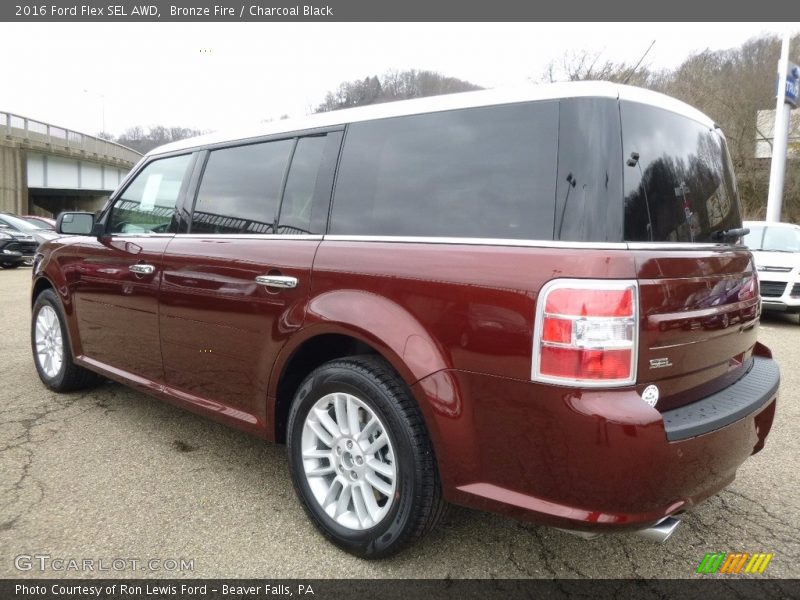Bronze Fire / Charcoal Black 2016 Ford Flex SEL AWD