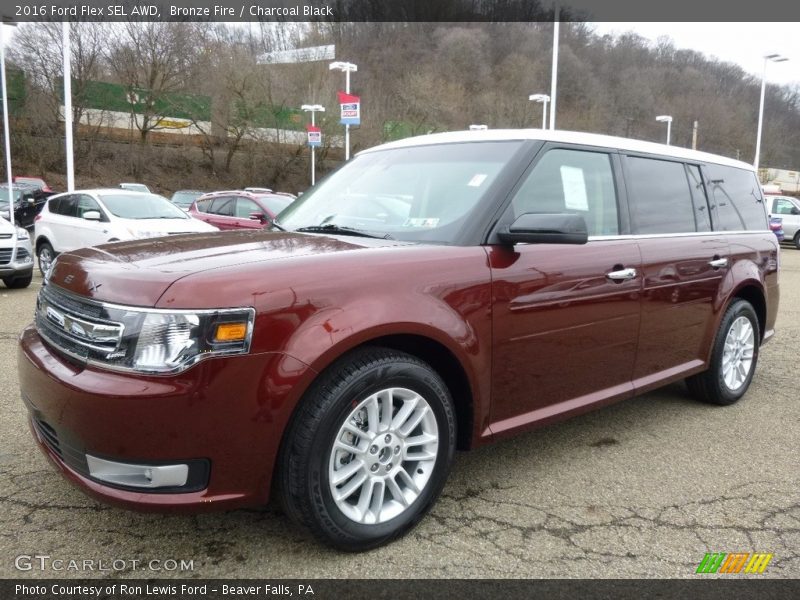 Bronze Fire / Charcoal Black 2016 Ford Flex SEL AWD
