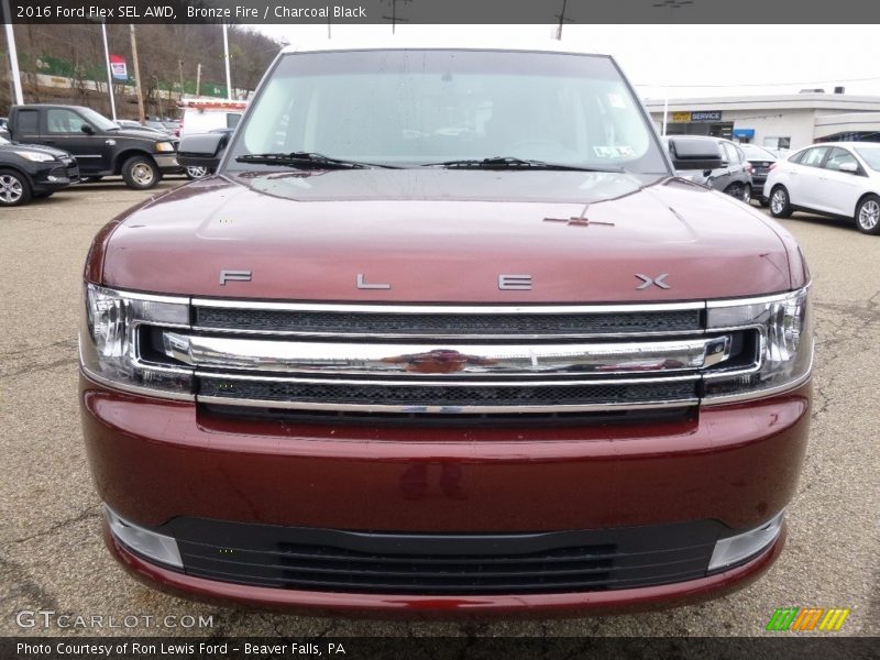 Bronze Fire / Charcoal Black 2016 Ford Flex SEL AWD