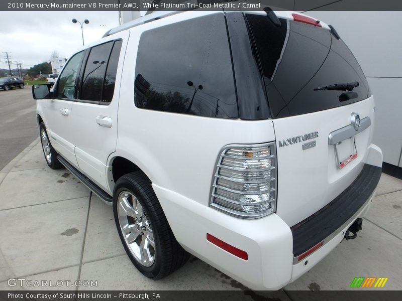 White Platinum Tri-Coat Metallic / Camel 2010 Mercury Mountaineer V8 Premier AWD