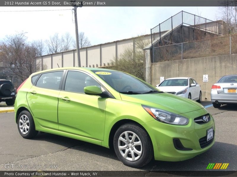 Electrolyte Green / Black 2012 Hyundai Accent GS 5 Door