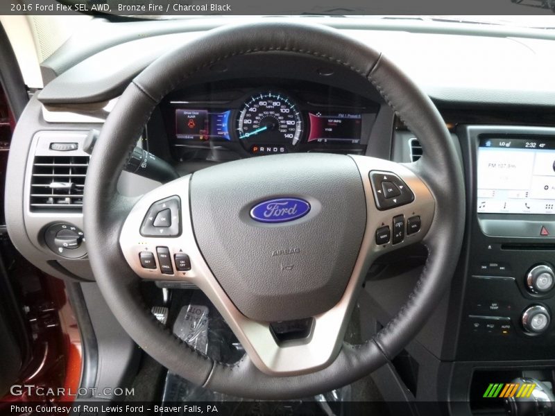 Bronze Fire / Charcoal Black 2016 Ford Flex SEL AWD