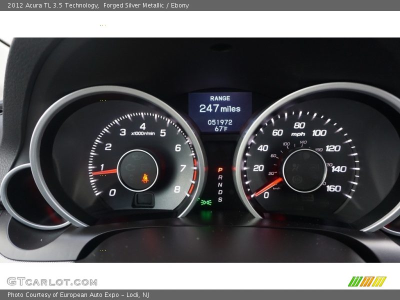 Forged Silver Metallic / Ebony 2012 Acura TL 3.5 Technology