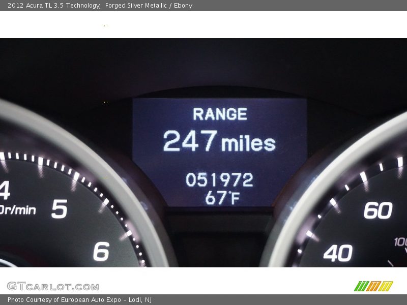 Forged Silver Metallic / Ebony 2012 Acura TL 3.5 Technology