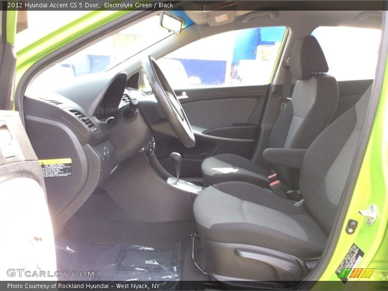 Electrolyte Green / Black 2012 Hyundai Accent GS 5 Door